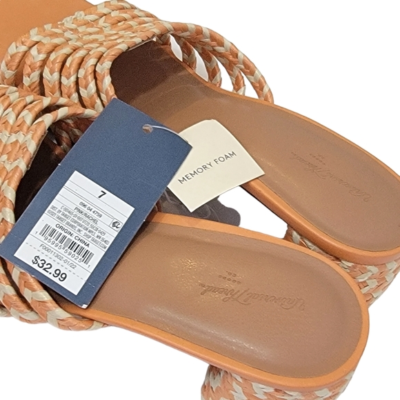 Universal Thread Rachel Orange Straw Chunky Heel Mule Size 7 or 11 Woman's NWT - Picture 8 of 9